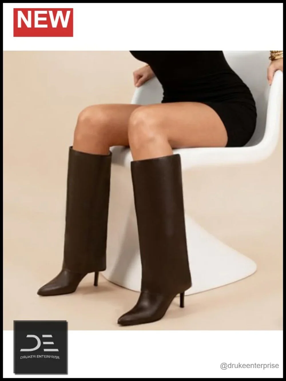 Over the Knee Boots for Women Pointed Toe Stiletto Heel Faux Leather with Side